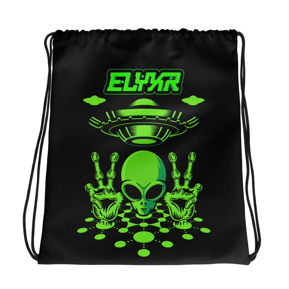 Peace Invaders Drawstring Bag